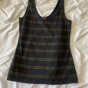 Sexy Bebe studded black tank top small